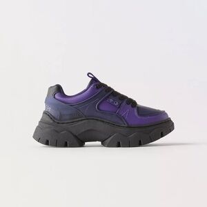 ZARA Wednesday Nevermore Chunky Purple and Black Sneakers | EU 36 (9.0 inches)